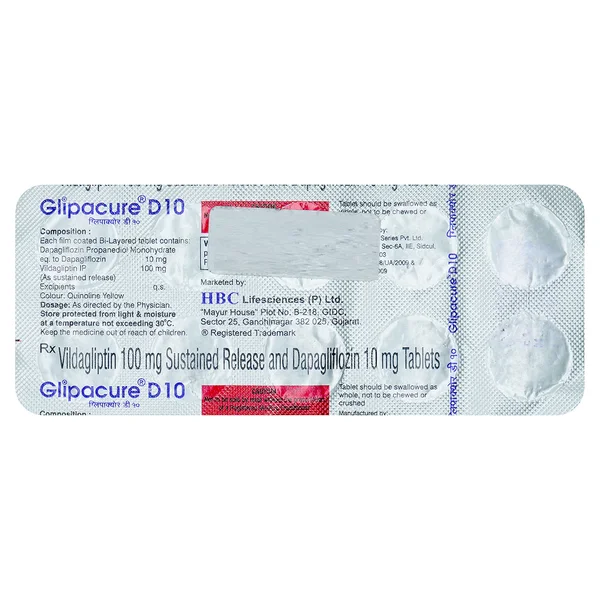 Glipacure D 10 Tablet 10's
