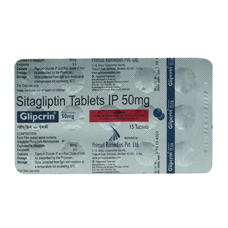 Glipcrin 50 mg Tablet 15's