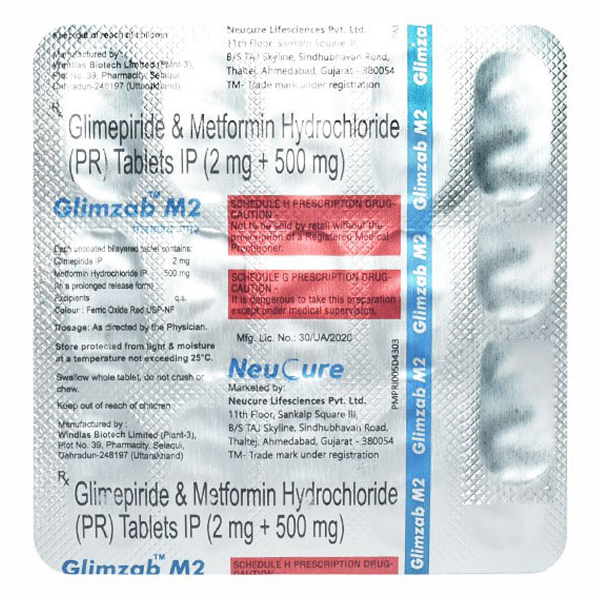 Glimzab M2 Tablet 15's, Pack of 15 TabletS Glimzab M2 Tablet 15's, Pack of 15 TabletS
