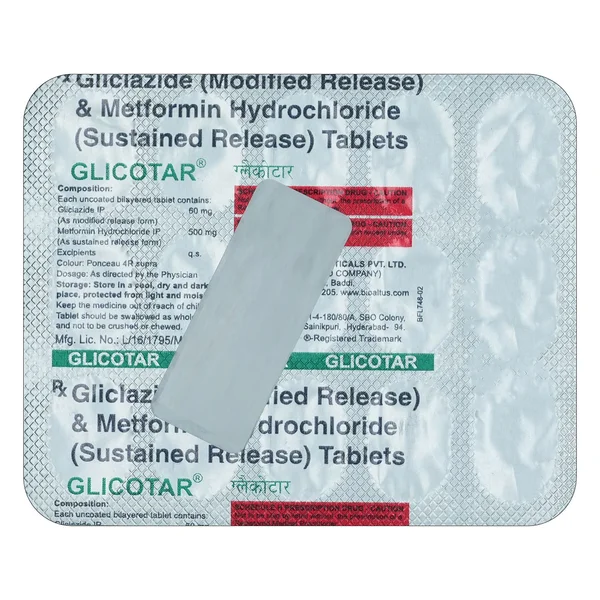 Glicotar 60 mg/500 mg Tablet 15's