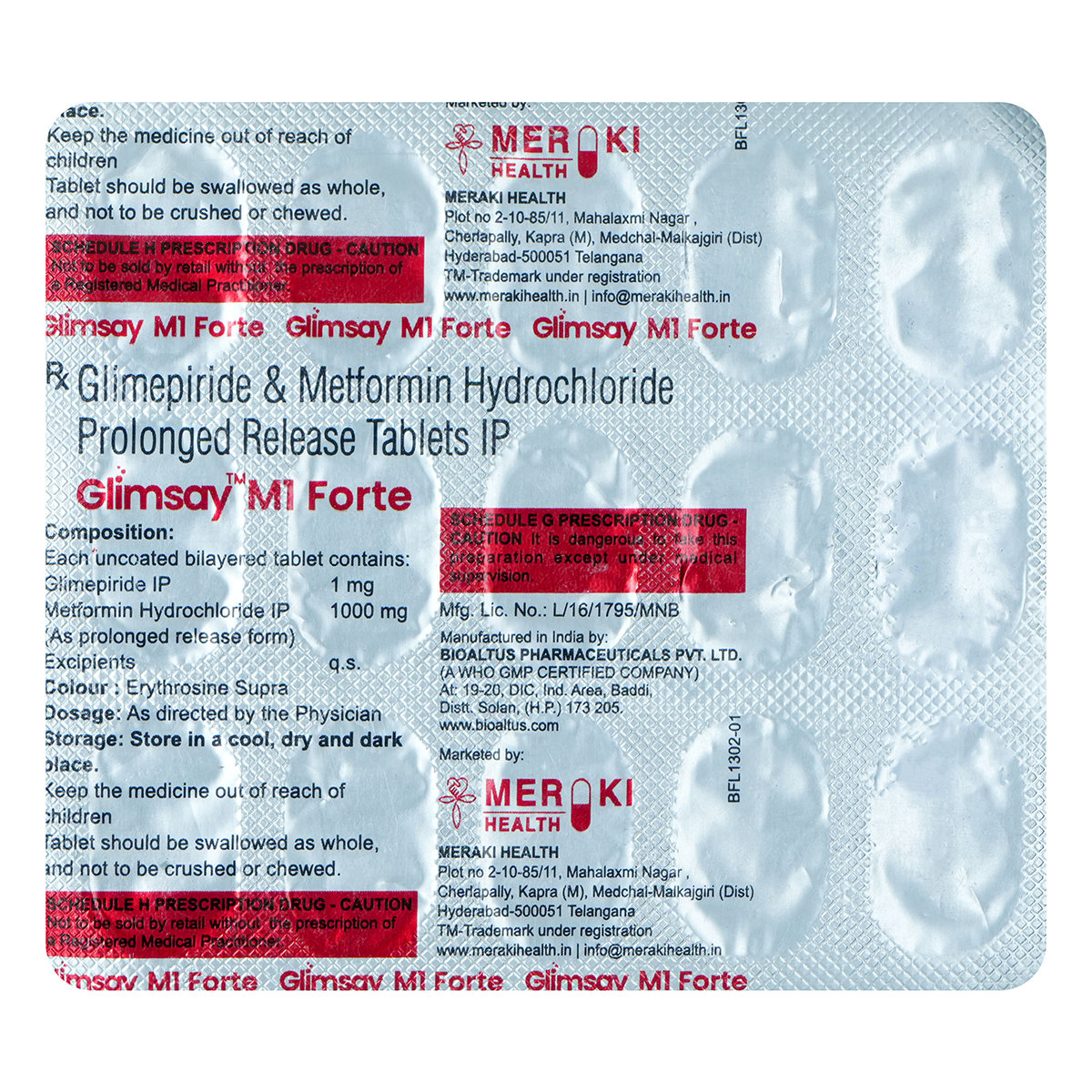 Glimsay M1 Forte Tab 15'S, Pack of 15 Glimsay M1 Forte Tab 15'S, Pack of 15
