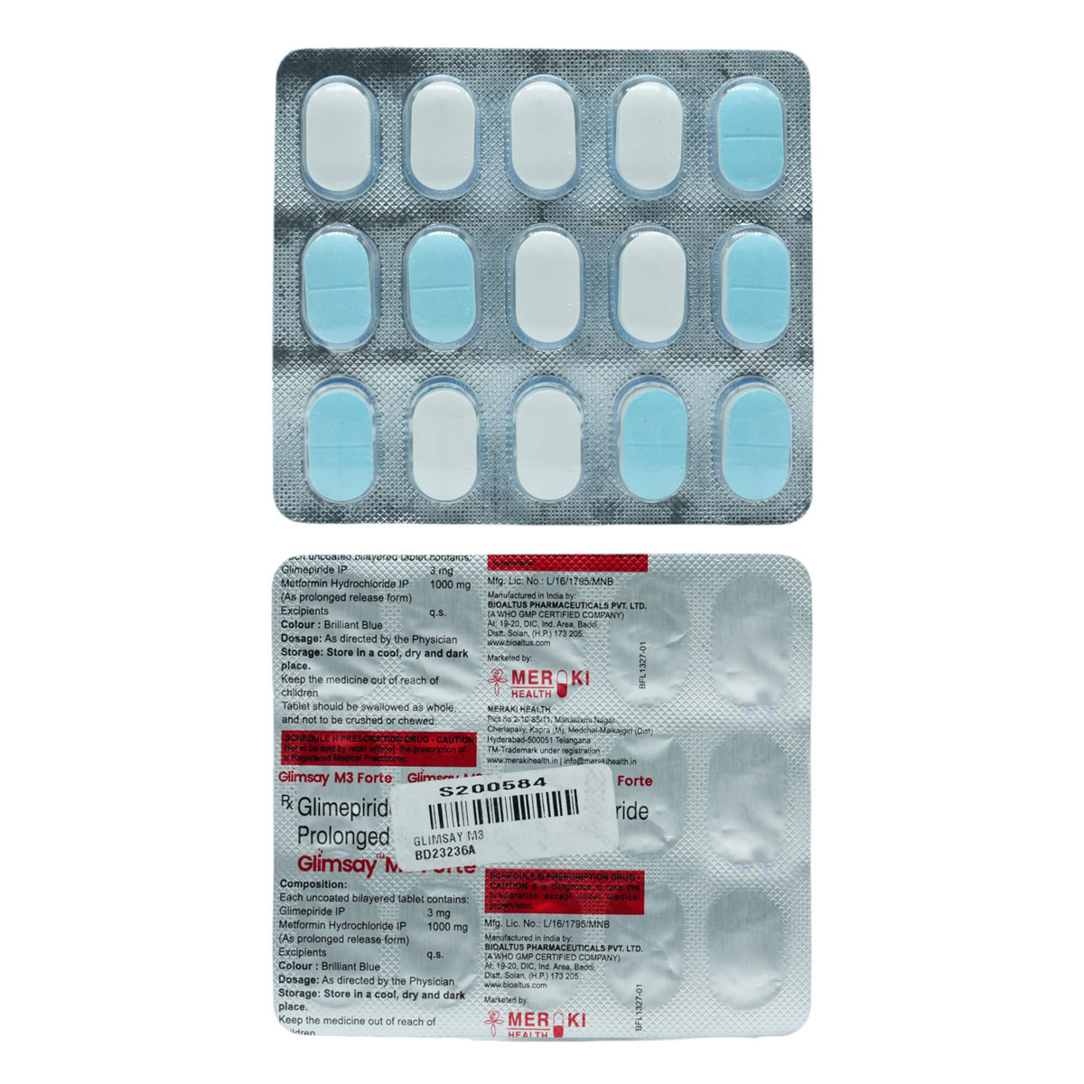 Glimsay M3 Forte Tab 15'S, Pack of 15 TABLETS Glimsay M3 Forte Tab 15'S, Pack of 15 TABLETS