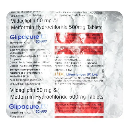 Glipacure M 50/500 Tablet 10's