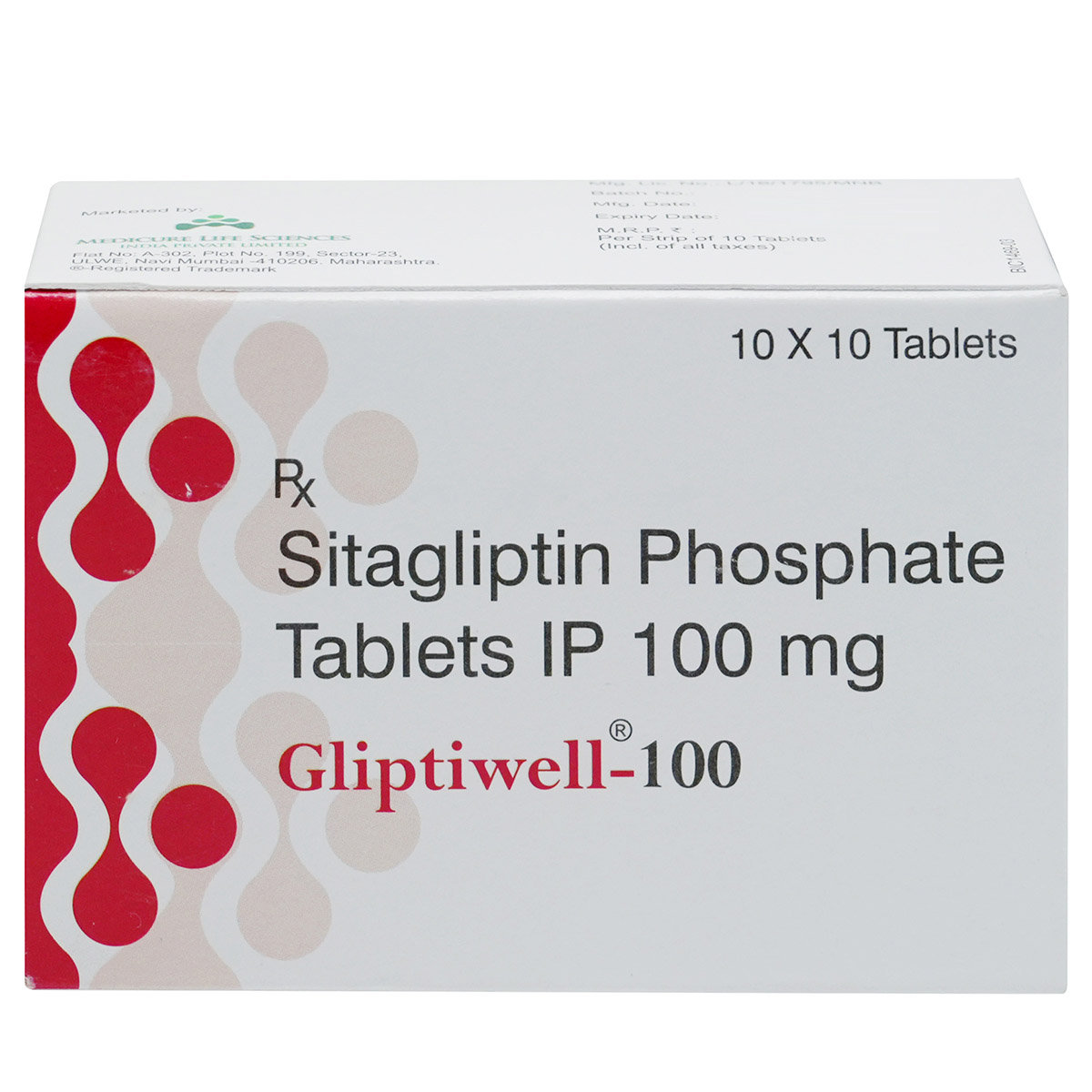 Gliptiwell-100 Tablet 10's, Pack of 10 TabletS Gliptiwell-100 Tablet 10's, Pack of 10 TabletS