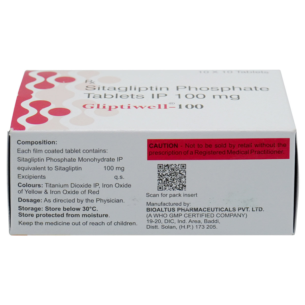 Gliptiwell-100 Tablet 10's, Pack of 10 TabletS Gliptiwell-100 Tablet 10's, Pack of 10 TabletS