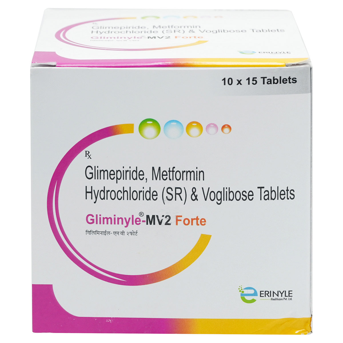 Gliminyle-MV2 Forte Tablet 15's, Pack of 15 TabletS Gliminyle-MV2 Forte Tablet 15's, Pack of 15 TabletS