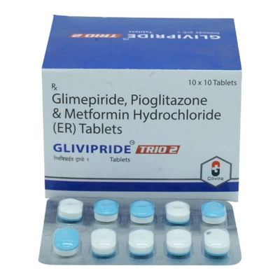 Glivipride Trio 2 Tablet 10's, Pack of 10 TabletS