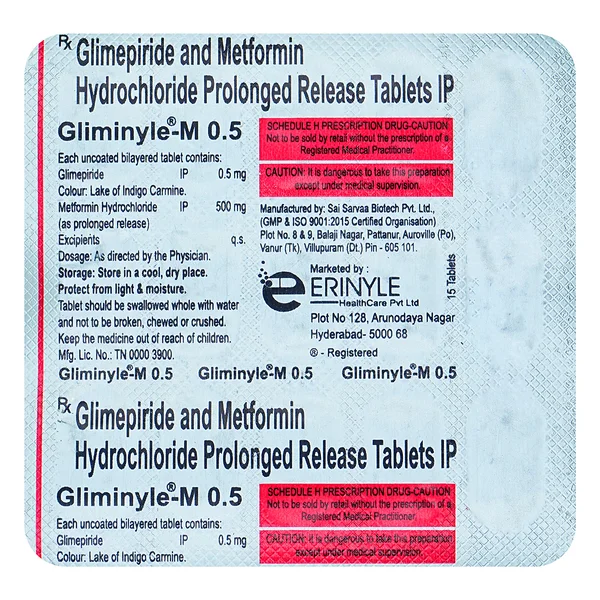 Gliminyle-M 0.5 Tablet 15's