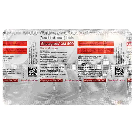 Gliptagreat DM 500 Tablet 10's