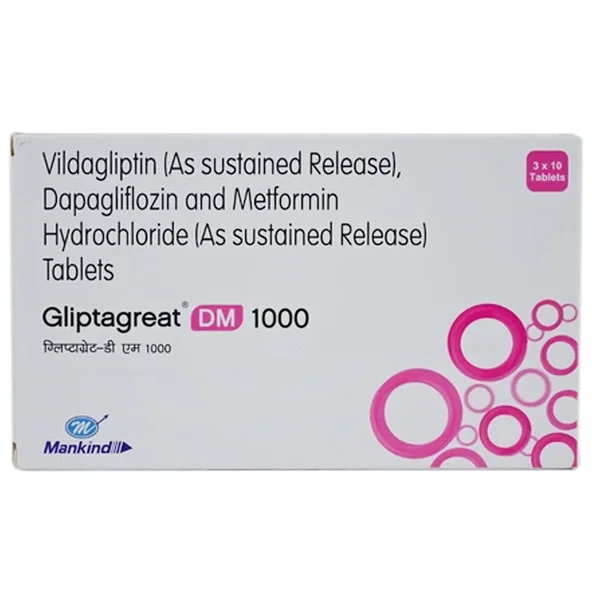 Gliptagreat DM 1000 Tablet 10's