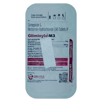 Gliminyle-M3 Tablet 15's, Pack of 15 TabletS