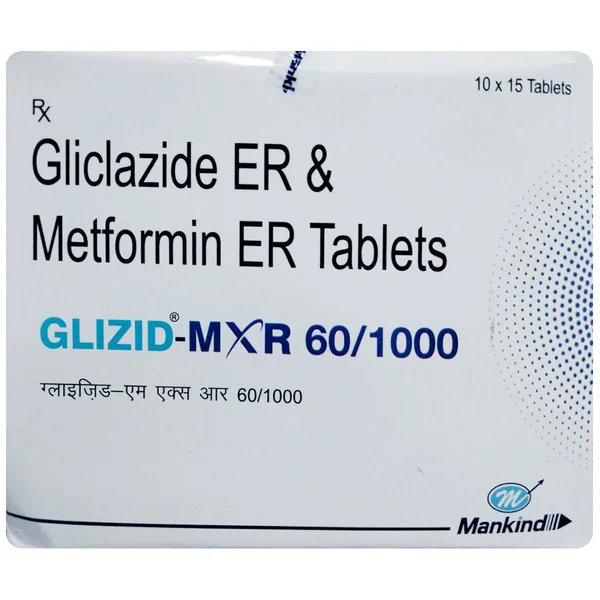 Glizid-MXR 60/1000 Tablet 15's
