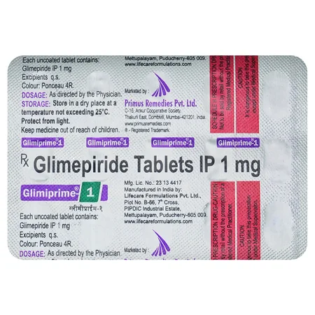 Glimiprime-1 Tablet 15's