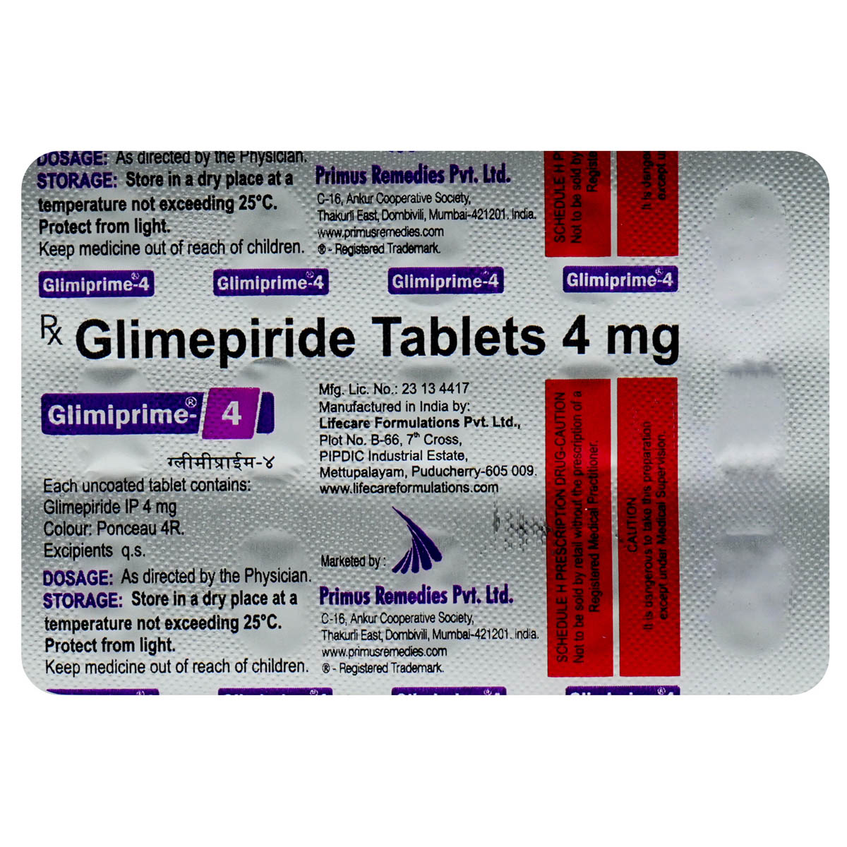 Glimiprime-4 Tablet 15's, Pack of 15 TabletS Glimiprime-4 Tablet 15's, Pack of 15 TabletS