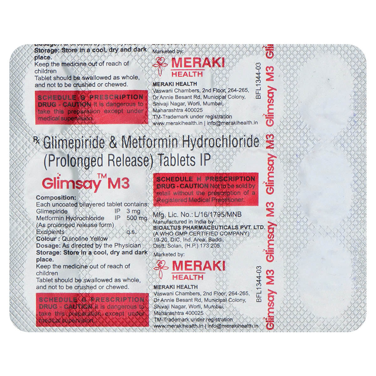 Glimsay M3 Tablet 15's, Pack of 15 TABLETS Glimsay M3 Tablet 15's, Pack of 15 TABLETS