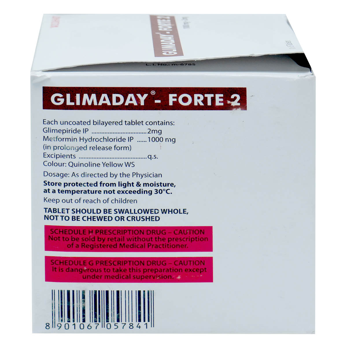 Glimaday-Forte 2 Tablet 15's, Pack of 15 TABLETS Glimaday-Forte 2 Tablet 15's, Pack of 15 TABLETS