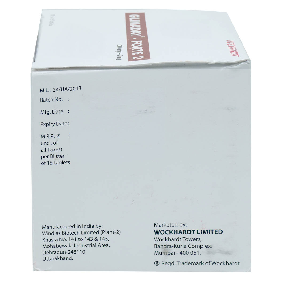 Glimaday-Forte 2 Tablet 15's, Pack of 15 TABLETS Glimaday-Forte 2 Tablet 15's, Pack of 15 TABLETS