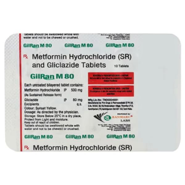 Gliran M 80 Tablet 10's