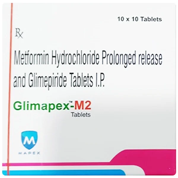 Glimapex-M2 Tablet 10's, Pack of 10