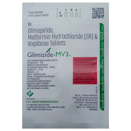 Glimizide-MV3N Tablet 10's