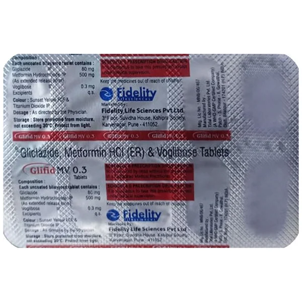Glifid MV 0.3 Tablet 10's