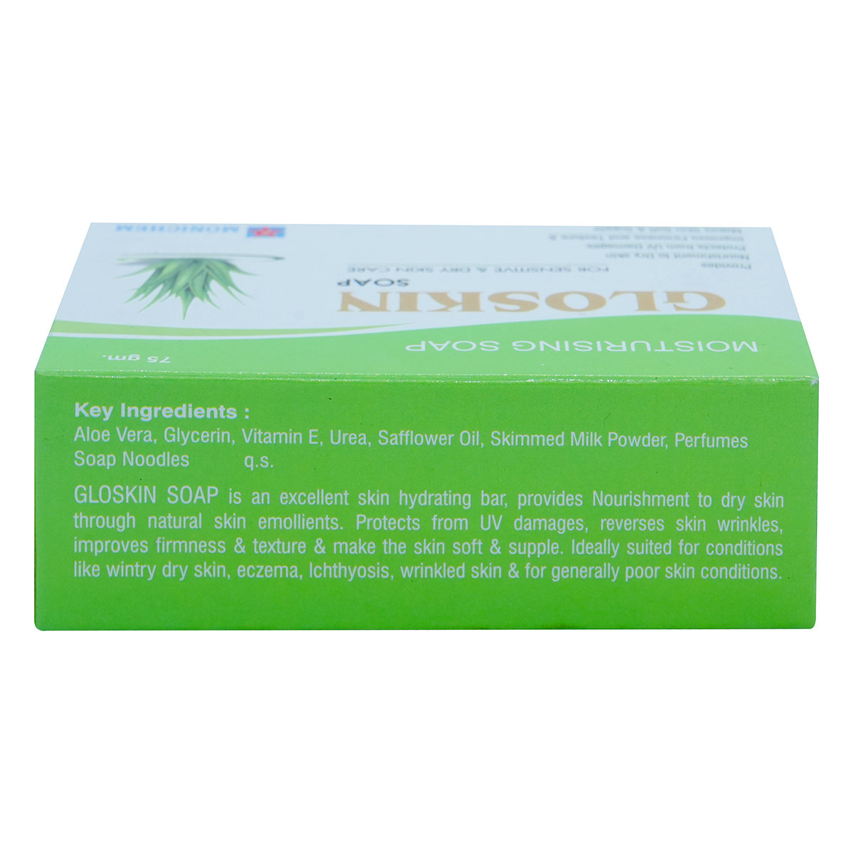 Gloskin Soap 75 gm | Provides Noruishment & Moisturisation | Improves Firmness & Texture | Make Skin Soft & Supple | Protects From Uv Damage | For Sensitive & Dry Skin, Pack of 1 Gloskin Soap 75 gm | Provides Noruishment & Moisturisation | Improves Firmness & Texture | Make Skin Soft & Supple | Protects From Uv Damage | For Sensitive & Dry Skin, Pack of 1