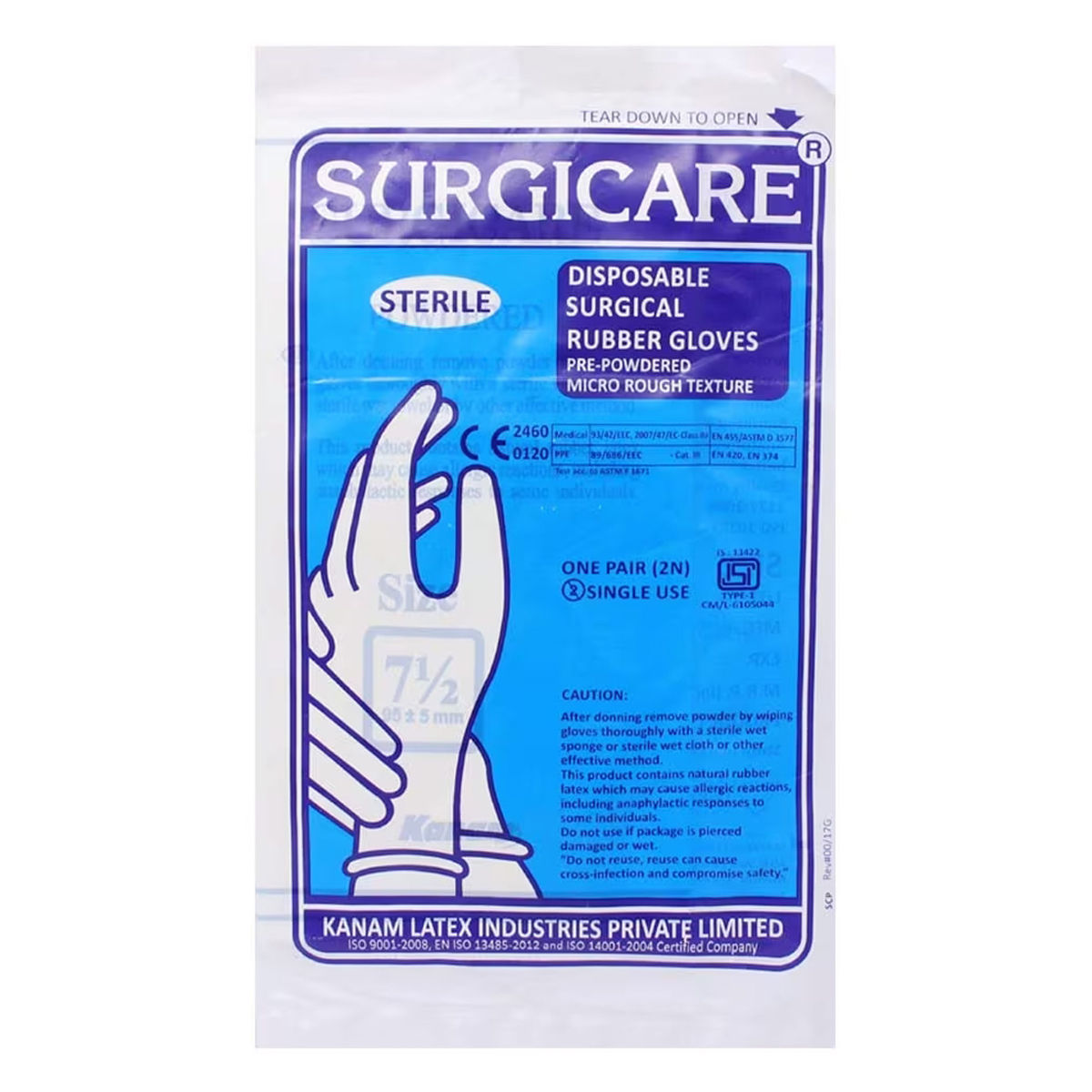 Buy Surgicare Sterile Gloves 7.5, 1 Count Online