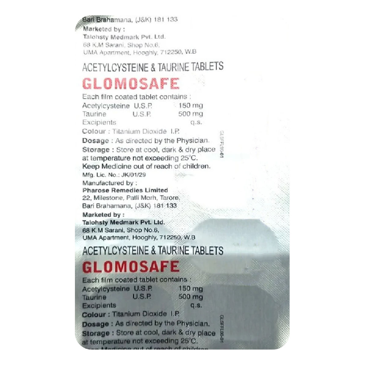 Buy Glomosafe Tablet 10's Online