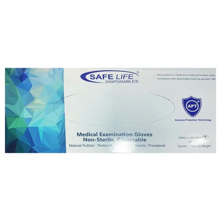 Gloves Latex Examination Ns 25'S L (Safe Life)