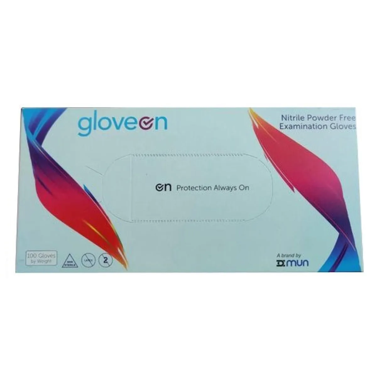 Buy GLOVEON NITRILE EXAMINATION GLOVES PF M 100'S(HARTALEGA) 19