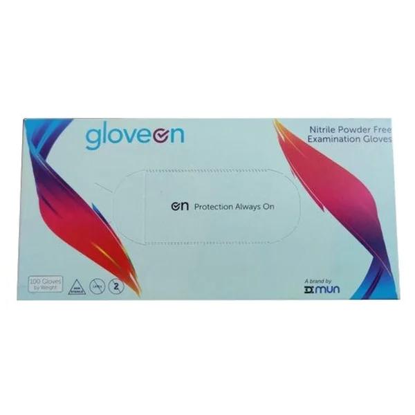 GLOVEON NITRILE EXAMINATION GLOVES PF M 100'S(HARTALEGA), Pack of 100