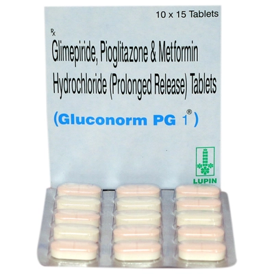 Gluconorm PG 1 Tablet 15's, Pack of 15 TABLETS