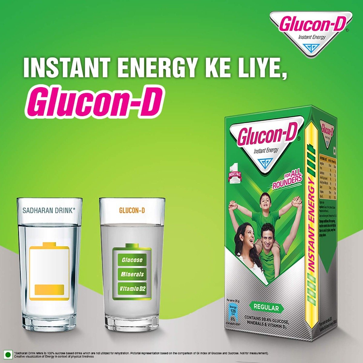 Glucon-D Regular Instant Energy Drink Powder, 1 kg Refill Pack, Pack of 1 Glucon-D Regular Instant Energy Drink Powder, 1 kg Refill Pack, Pack of 1