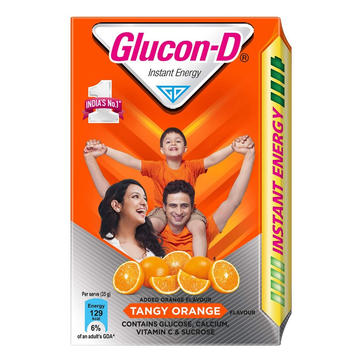 Buy Glucon-D Instant Energy Drink Tangy Orange Flavour Powder, 100 gm Refill Pack Online