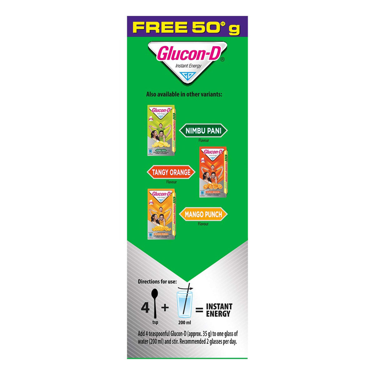 Glucon-D Original Instant Energy Drink Powder, 500 gm Refill Pack, Pack of 1 Glucon-D Original Instant Energy Drink Powder, 500 gm Refill Pack, Pack of 1