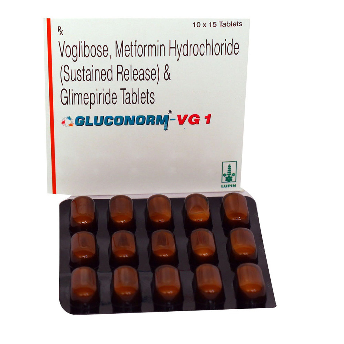 Gluconorm-VG 1 Tablet 15's, Pack of 15 Gluconorm-VG 1 Tablet 15's, Pack of 15