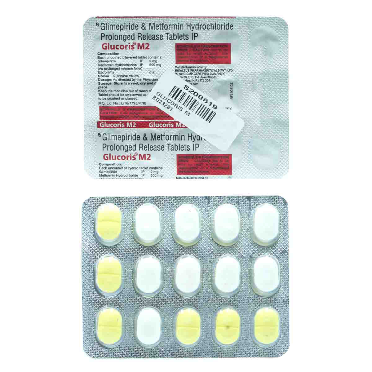 Glucoris M2 Tablet 15's, Pack of 15 TabletS Glucoris M2 Tablet 15's, Pack of 15 TabletS