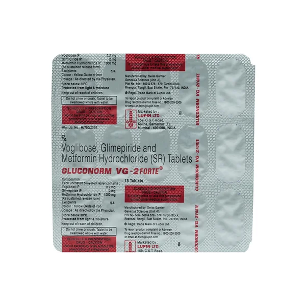 Gluconorm VG 2 Forte Tablet 15's