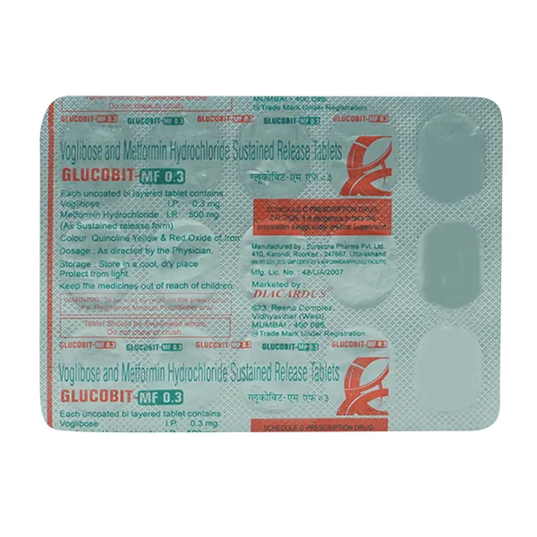 Glucobit-MF 0.3 mg Tablet 15's