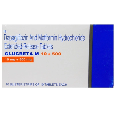 Glucreta M 10/500 Tablet 10's, Pack of 10 TABLETS