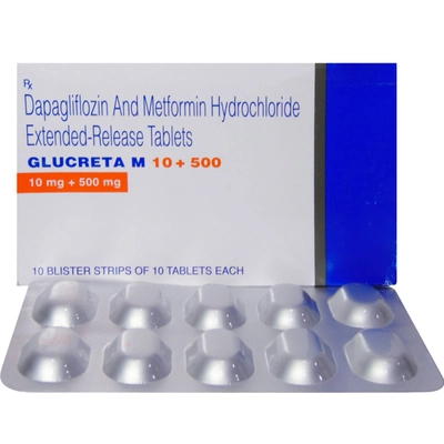 Glucreta M 10/500 Tablet 10's, Pack of 10 TABLETS