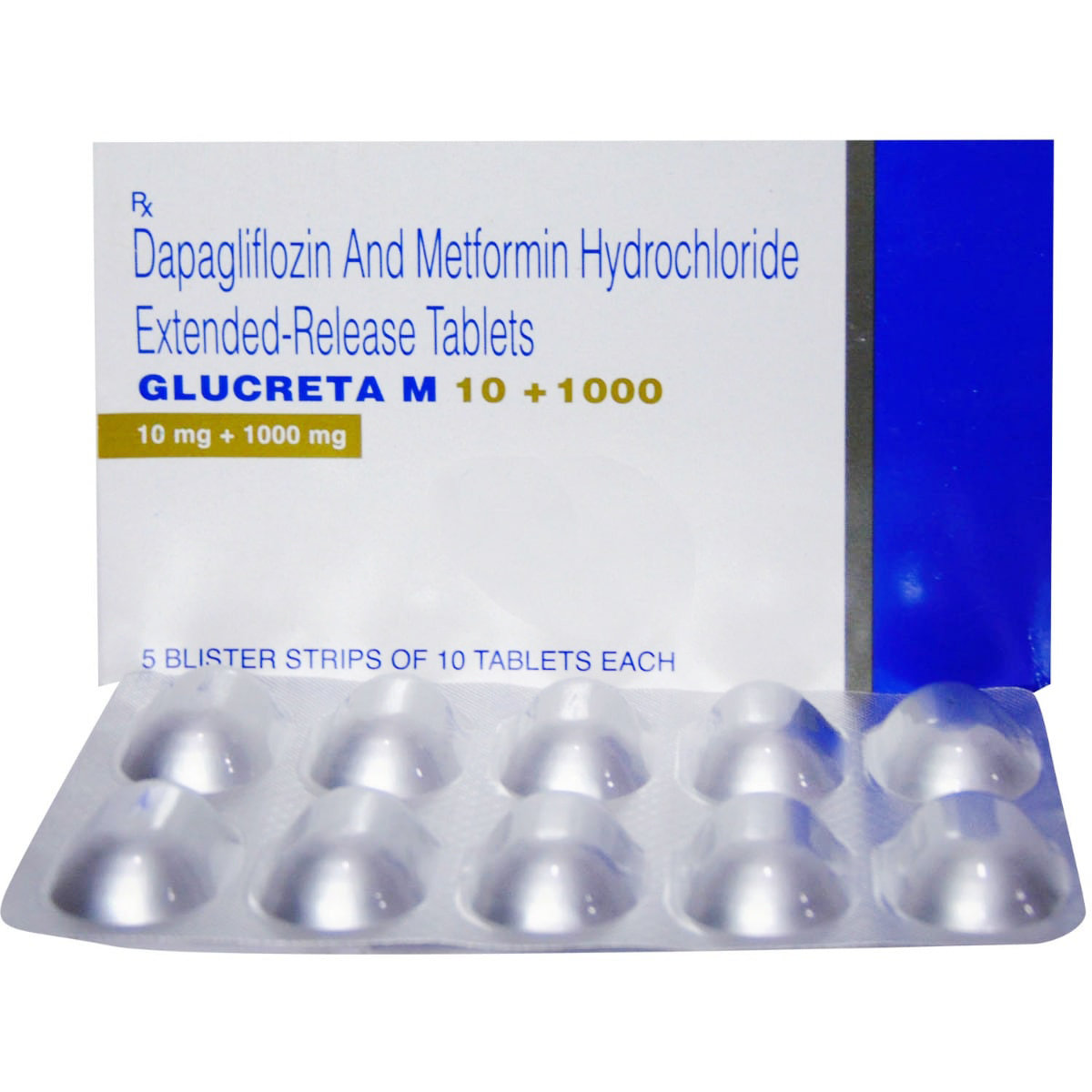 Glucreta M 10/1000 Tablet 10's, Pack of 10 TABLETS Glucreta M 10/1000 Tablet 10's, Pack of 10 TABLETS