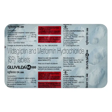 Gluvilda M Plus 500 Tablet 15's