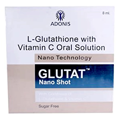 Glutat Nano Shot Sugar Free Oral Solution 10 x 8 ml, Pack of 1