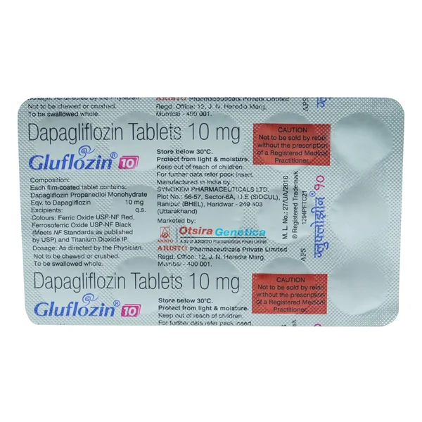 Gluflozin 10 Tablet 15's