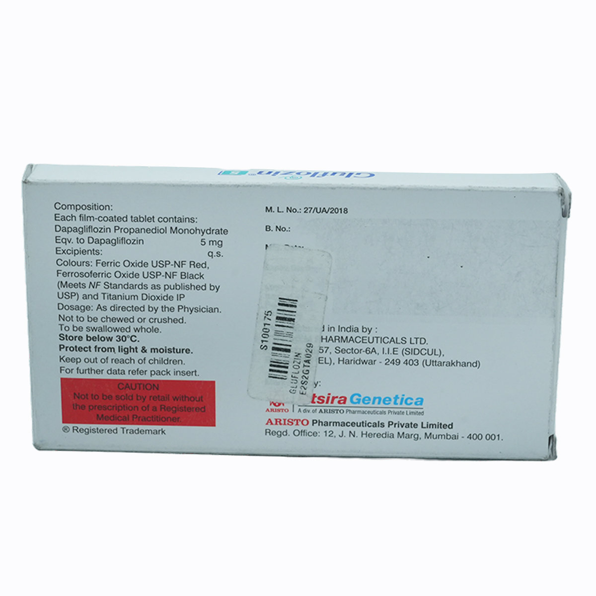 Gluflozin 5 Tablet 15's, Pack of 15 TABLETS Gluflozin 5 Tablet 15's, Pack of 15 TABLETS