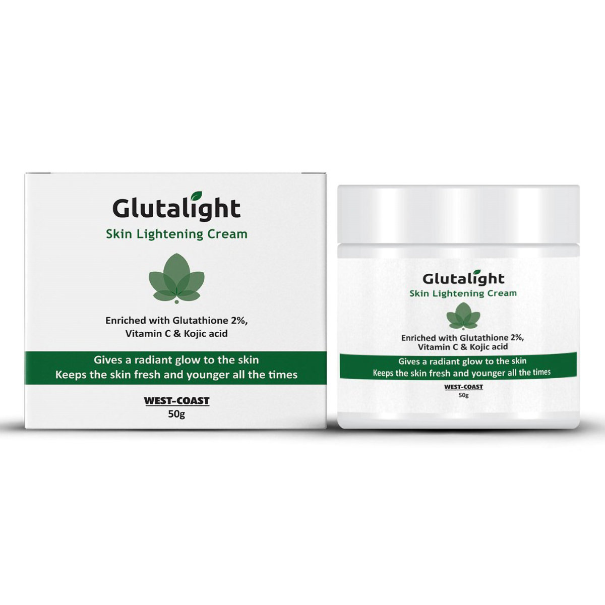 Glutalight Skin Lightening Cream 50 gm | Glutathione, Kojic Acid & Vitamin C | Keep Skin Fresh & Younger | For Radiant Glow, Pack of 1 Glutalight Skin Lightening Cream 50 gm | Glutathione, Kojic Acid & Vitamin C | Keep Skin Fresh & Younger | For Radiant Glow, Pack of 1