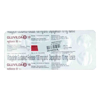 Gluvilda D 10 Tablet 10's, Pack of 10 TABLETS