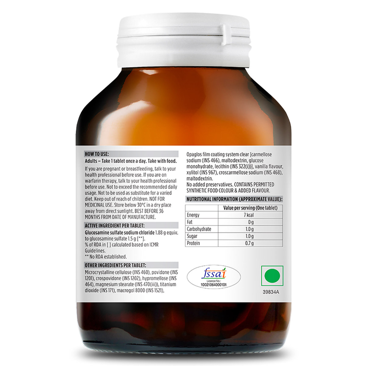 Blackmores Glucosogreen 1500 Vanilla Flavour for Joint Health, 90 Tablets, Pack of 1 Blackmores Glucosogreen 1500 Vanilla Flavour for Joint Health, 90 Tablets, Pack of 1