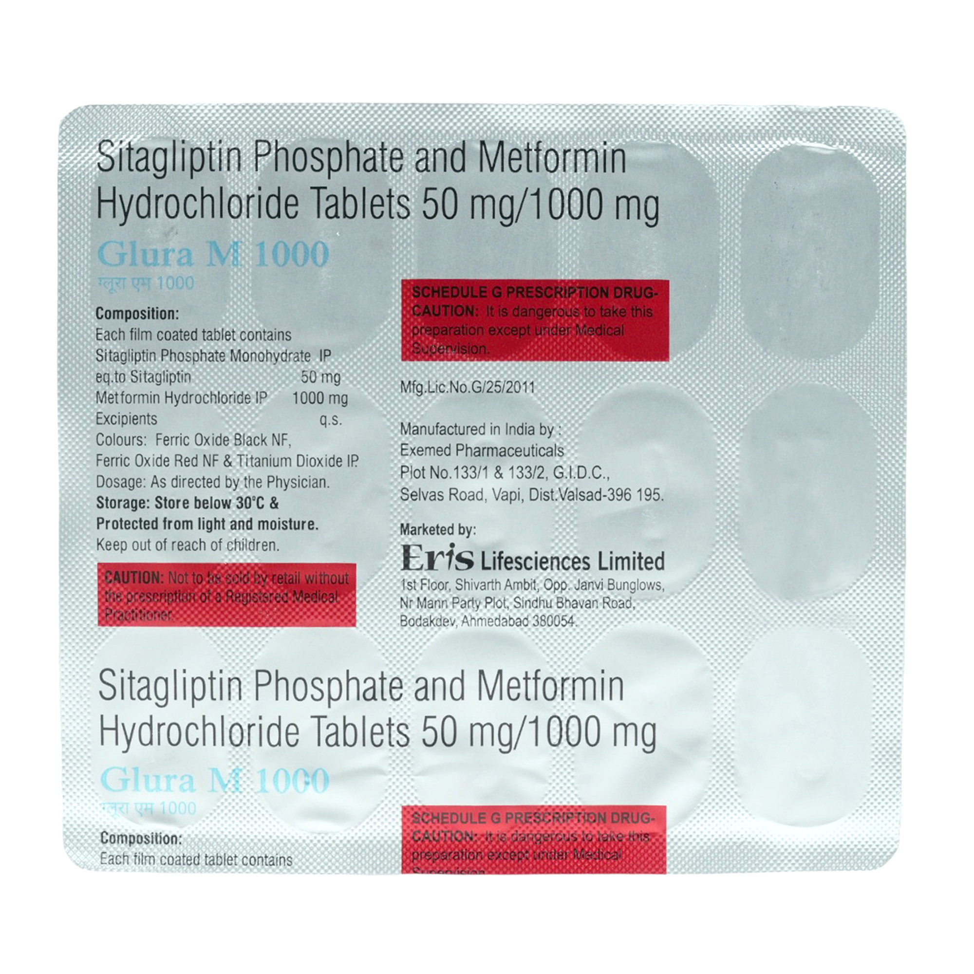 Glura M 1000 Tablet 15's, Pack of 15 TabletS Glura M 1000 Tablet 15's, Pack of 15 TabletS